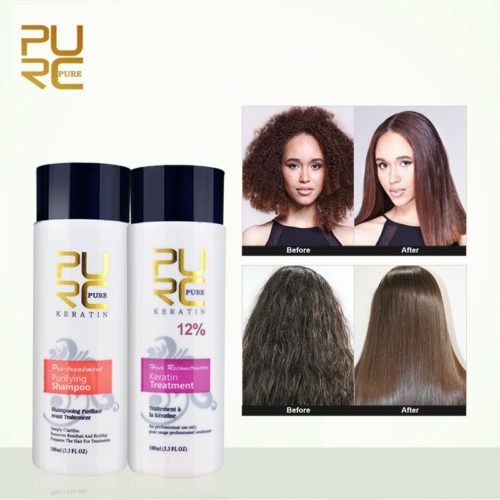 PURC 12% formalin keratin hair treatment and purifying shampoo - GearBeauty