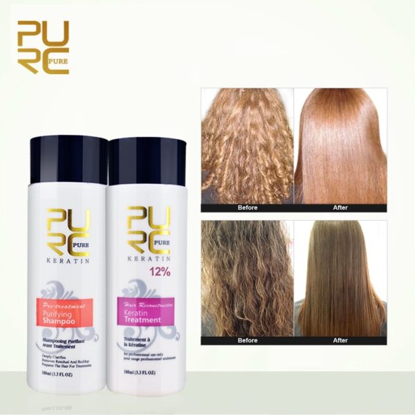 PURC 12% formalin keratin hair treatment and purifying shampoo - GearBeauty