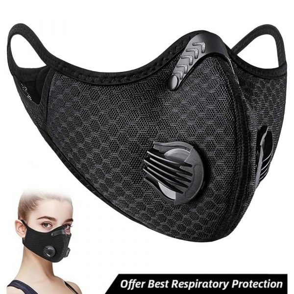 Face Mask Activated Carbon Valve PM2.5 Windproof Dust-proof Breathable ...